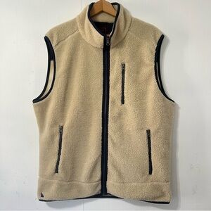 Untuckit Davis Sherpa Fleece Sleeveless Zip Up Outerwear Casual Vest Size XL